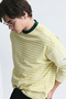 Contrast Collar Striped Sweatshirt - 5