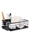 Dish Drying Rack with Drain Board and Cutlery Holder - Kitchen Plate Stand for Dishes, Glasses & Spoons - Rust Proof Dish Drainer Basket - 3