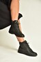 Z999100903 Black Genuine Leather Comfortable Fit Women's Boots - 3