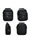 Men's Black Vegan Leather Hand and Shoulder Bag with Adjustable Cross Strap Daily Bag (Small Size) - 4