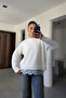 New Season Lace Back Wool Knit Sweater - Ecru - 2