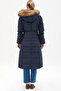 Goose Feather Filled Coat Dark Navy Blue 27001 - 8