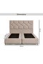 KYROS KING BED 180X200 CM - BEIGE - 8
