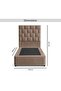 AETHER SINGLE BED 100X200 CM - BROWN - 8