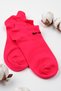 Women's 7-Pack Fuchsia Sport Written Cotton Sports Booties Socks Sneaker Ankle Socks - 2