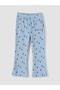 Rmz Gi̇yi̇m Farkiyla Floral Spanish Flared Girls' Leggings
