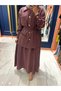 Tencel Jacket Skirt Set Plum - 4