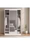 FLEXO 2 DOOR SLIDING WARDROBE WITH MIRROR - WHITE - 4