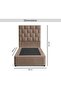 AETHER SINGLE BED 90X200 CM - BROWN - 8