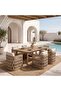 WADI OUTDOOR DINING SET 1+6 - BEIGE