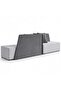 FELIX OFFICE BACK TO BACK MODULAR 4 SEATER SOFA - LIGHT GREY - 8