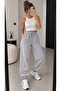 Unisex Cotton Jogger Sweatpants High Waist with Pockets Elastic Waist and Cuffs