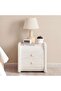 FLORAL PRINCESS KIDS NIGHTSTAND WITH 2 DRAWERS UPHOLSTERED - BEIGE - 2
