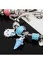 Blue Hello Kitty and Ice Cream Filled Charm Handcuff Bracelet – Silver Color Tarnish-Resistant Steel Women's Bracelet - 3