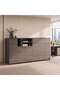 BEESLY OFFICE CABINET MEDIUM - DARK OAK & MIDDLE GREY