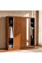 FLEXO 2 DOOR SLIDING WARDROBE WITH MIRROR - ALMOND - 3