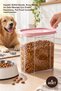 4 Pieces 1.7 Lt Food Storage Box – Transparent Body with Lid, Practical Storage for Dry Food and Treats, Pet Food Container