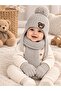 1-4 Years Old Baby Boy & Toddler Scarf, Hat, and Gloves 3-Piece Set
