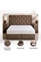 AETHER KING BED 180X200 CM- BROWN - 7
