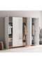 SUNRISE 6 DOOR WARDROBE - WHITE GLOSS - 2