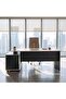 OLSON OFFICE DESK RIGHT SIDE RETURN 200CM - NATURAL & DARK GREY - 2