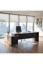 OLSON OFFICE DESK RIGHT SIDE - NATURAL & DARK GREY