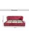 RUBY SUPER KING BED 200X200 - RED - 6