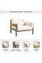 MODERN COLLECTION OUTDOOR SINGLE SEATER SOFA - CHAMPAGNE & CREAM - 8