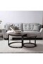 DORMA COFFEE TABLE SET OF 2 - BROWN - 7