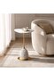 ALVINA ACCENT TABLE MARBLE - WHITE & GOLD