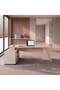 GEKKO OFFICE DESK RIGHT SIDE RETURN 240CM - WHITE OAK & LIGHT GREY - 3
