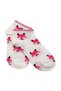 Women's 3-Pack White Fox Patterned Cotton Booties Socks Set Ankle Socks - 4