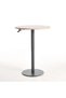 OLSON MEETING OFFICE ROUND TABLE WITH ADJUSTABLE HEIGHT - WHITE OAK & WHITE - 5