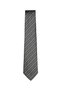White Striped Gray Men's Tie - 8 cm Wide - 7
