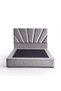 EIRENE QUEEN BED BASE WITH HEADBOARD 160X200 CM - GREY - 5