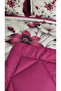 Cherry Blossom 5D Digital Printed Cotton Sleeping Set with Double Elastic Sheets, 6 Pieces - 2