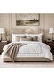 Novara Opaline 300TC Cotton Jacquard 3-Piece King Comforter Set 240x260cm -White/Beige - 3
