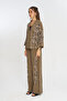 Women's Stylish Shirt/Jacket with Sequin and Bead Embroidery and Buttons - 4