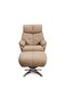 MARQUISE LOUNGE CHAIR MANUAL FUNCTION WITH OTTOMAN - BROWN - 6