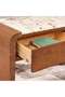 RICK OFFICE DESK WITH DRAWER - WHITE & WALNUT - 4