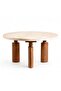LITHELL COFFEE TABLE MARBLE - BEIGE & BROWN - 4