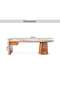 RICK OFFICE DESK WITH DRAWER - WHITE & WALNUT - 7