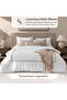 HH Radiant 300TC Tencel Embroidered 3-Piece King Comforter Set 240x260cm - White/Black - 8