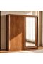 FLEXO 2 DOOR SLIDING WARDROBE WITH MIRROR - ALMOND