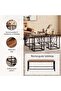 NOUR 1+4 COFFEE TABLE SET - BROWN - 4