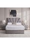 EIRENE QUEEN BED BASE WITH HEADBOARD 160X200 CM - GREY - 2
