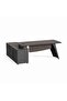 GEKKO OFFICE DESK RIGHT SIDE RETURN 200CM - DARK OAK & MIDDLE GREY - 7