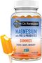 Dr. Formulated Magnesium Gummies, Orange Cream Flavor, 60ct Prebiotics & Probiotics for Stress, Sleep & Recovery - Vegan, Gluten Free, Kosher, Non-GMO, No Added Sugars