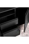 HALPERT OFFICE DESK RIGHT SIDE RETURN ADJUSTABLE HEIGHT 200CM W X 70-120CM H - BLACK ~ BLACK - 7