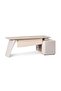 GEKKO OFFICE DESK RIGHT SIDE RETURN 240CM - WHITE OAK & LIGHT GREY - 8